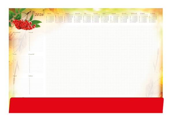 Kalendarz planer z listwą B3 Jarzębina Michalczyk i Prokop